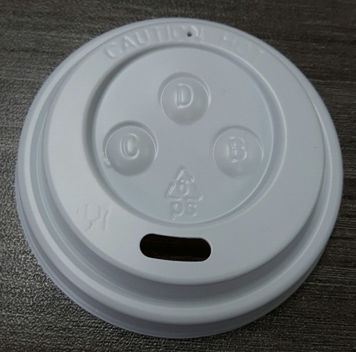 [003026-18] Hot cup dome lid for 4 oz cups, Color: White, Diameter: 62mm, 1000/cs