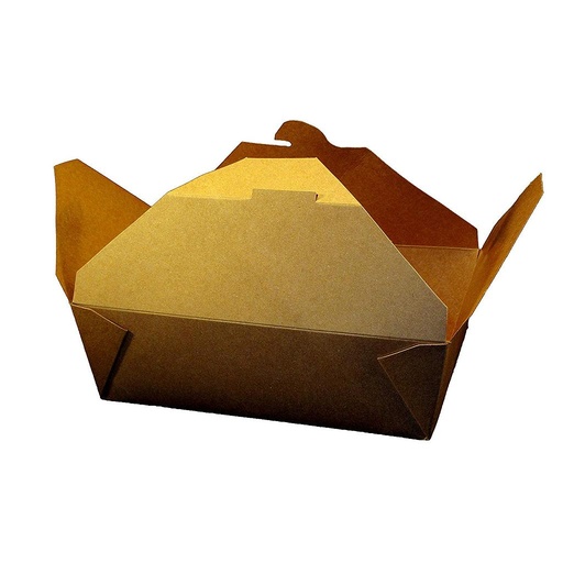 [004023-03] #3 Natural Fold Pak Container 7" x 5" x 2.5", Color: Natural, 200/cs