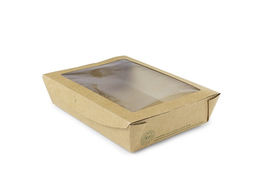 [004088-30] 32 oz Large window salad box, compostable, 300/cs