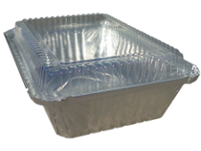 2.25lb Oblong Aluminum Pan with Board Lids Take Out Containers