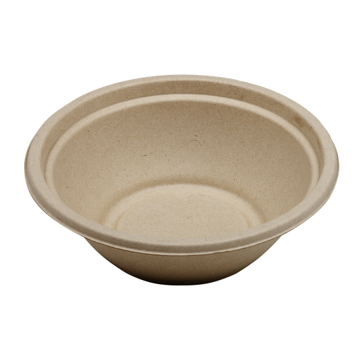 [004106-01] 24 oz Plant Fiber Bowl, Color: Natural, Compostable, 500/cs
