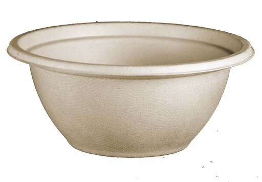 [004107-01] 32 oz Plant Fiber Bowl, Color: Natural, Compostable, 500/cs