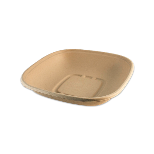 [004119-01] *SPECIAL ORDER ITEM* 32 oz Fiber Square Bowl, Size: 8.3"x8.3"x1.8", Color: Natural, Material: Plant fibers, Compostable, 400/cs *ESTIMATED DELIVERY 4 TO 6 WEEKS* (NOT RETURNABLE)