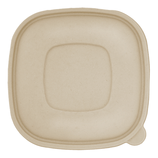 [004123-01] *SPECIAL ORDER ITEM* Lid for 24 oz - 48 oz Square Bowl, Material: Plant Fibers, Color: Natural, Compostable, 400/cs *ESTIMATED DELIVERY 4 TO 6 WEEKS* (NOT RETURNABLE)