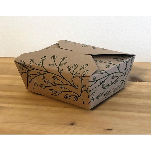 [004141-03] *SPECIAL ORDER ITEM* Fold-To-Go Container Eco-Box #8, Size: 6"x4.75"x2.5", Color: Kraft, Compostable, 300/cs *LEAD TIME 4 to 6 WEEKS* *NOT RETURNABLE*